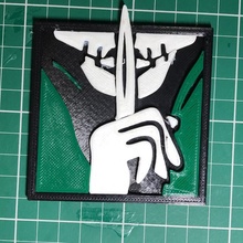 caveira emblema Diversão jogos arma fogo conectados arco Iris fps cerco r6 revestidor 3d print model - Mito3D