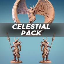 angel pack tabletop print armor lord celestial warlock sol lotp 3d print model - Mito3D