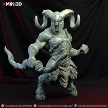 goatman02ranger tampo mesa 3d lutador Guerreiro miniatura 3dprint masmorras Dragões guarda d dnd Masmorras jogo miniature3d amini3d miniaturas impressas tabletopgamesaddict tabletopgamers mestre cabra 3d print model - Mito3D