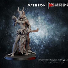 witch 2 tabletop dungeons fantasy game miniatures model hunter lay evil dnd pathfinder nemy dragond 3d print model - Mito3D