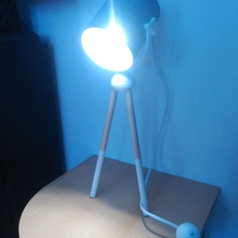 trípode madera piernas lámpara gu10 3d print model - Mito3D