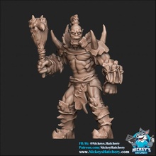 orc 4 table combattant rpg guerrier club dnd pointu 3d print model - Mito3D