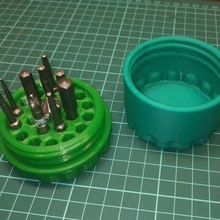 50mm Chave fenda bits caso bainha suporte besteira 3d print model - Mito3D