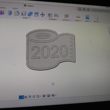 2020 tp rodar refrigerador imán papel coronavirus 3d print model - Mito3D
