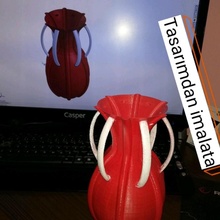 vase jug flower pot saks ek testi 3d print model - Mito3D