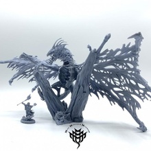 cursed dragon tabletop creature dragons dungeons fantasy figurine gaming mini rpg painting miniature d&d 5e 3d print model - Mito3D