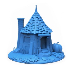 hagrid's hut - fan art model tabletop harry potter hagrid 3d print model - Mito3D
