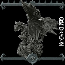 gem dragon tabletop 3d print model - Mito3D
