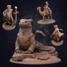 désert fouisseur trappeur pack table patron dragon dragons donjons épique héros mini monstre sable miniature chameau trappeurs dnd arabe ttrpg loge 3d print model - Mito3D