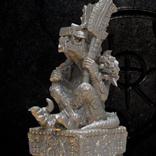 xochipilli statue tabletop free aztec mayan rpg wargames mesoamerican saurian 3d print model - Mito3D