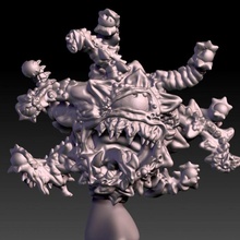 oculare zombie jgsculpts miniature rpg Dungeons and Dragons minis dnd spettatore dndminiatures 3d print model - Mito3D