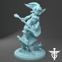 knox goblin bassist tabletop bass dragon dragons dungeons guitar resin dungeon pathfinder tavern bard 3d print model - Mito3D