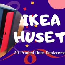 ikea huset toy wardrobe - door replacement 3d medyk3d medyk medky 3d print model - Mito3D