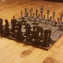 tall classic chess pieces game games supportless 3d print model - Mito3D