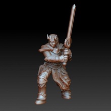 tiefling paladin tabletop warrior miniature 3d print model - Mito3D