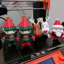 articulated christmas toys multimaterial xmas 3d print model - Mito3D