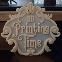 3d printing time plaque victorian vintage zbrush typography 3d print model - Mito3D
