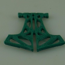 mjolnir orgânica colar jóias thor 3d print model - Mito3D