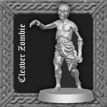 cleaver zombie tabletop dragons dungeons gaming mini undead miniature dead gore guts rotten 3d print model - Mito3D