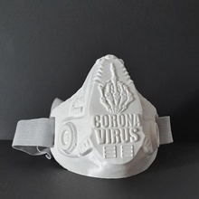 fk Corona Maske Büste Bildhauerei Coronavirus 3d print model - Mito3D