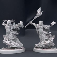 oráculo hembra mesa dragones mazmorras fantasía humano mini rpg personaje mago magia miniatura hechicera 5e 3d print model - Mito3D