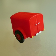 1 87 h0 scale trailer vw t1 Tedesco vigili fuoco bulli 3d print model - Mito3D