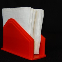 napkin holder red & garden food kitchen restaurant diner serviette tissue 3d print model - Mito3D