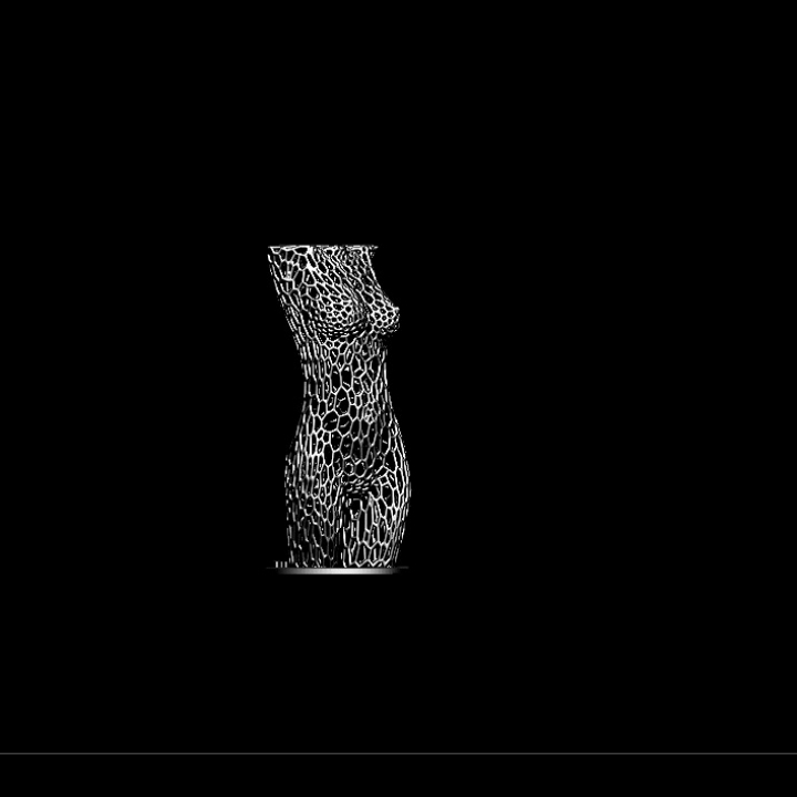 female torso ver1 voronoi 3D print model - Mito3D