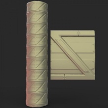 texture rolling pin 25 store 40k miniatures terrain warhammer tabletop wargame scenery 3d print model - Mito3D