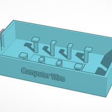 espace rangement organisation boîte chrome livre chargeur portable couvercle prise courant câble emballage 3d print model - Mito3D