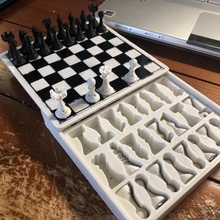 Mini magnetisch Schach einstellen Bischof König Ritter Pfand Königin Turm Schachset 3d print model - Mito3D