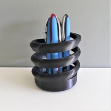 design pot pen case pencil twisted cotton bud jab 3d print model - Mito3D