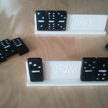 28 dominos set support game domino society familly 3d print model - Mito3D