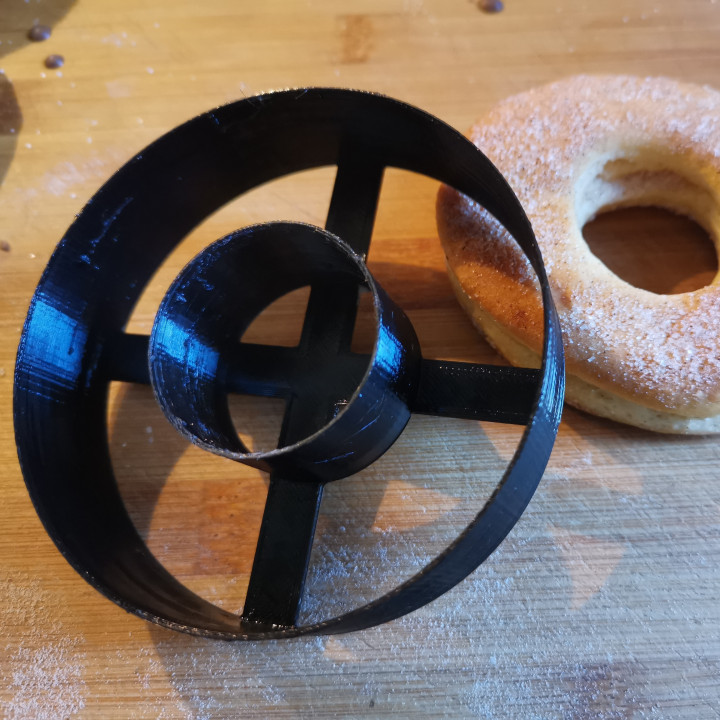 donutcutter halka formu kesici tatlı çörek fdm mutfak kurabiye kalıbı form yemek che stechform 3D print model - Mito3D