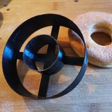 donutcutter donutform cutter donut fdm kitchen cookiecutter form eat che stechform 3d print model - Mito3D