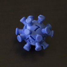 coronadice set dice die corona tabletop icosahedron d12 coronavirus covid 19 3d print model - Mito3D