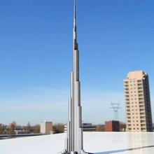 burj khalifa dubai Emirati Arabi Uniti architettura edificio scala Torre monumento miniatura Arabo Asia punto riferimento grattacielo arabia islamico miniworld miniworld3d 3d print model - Mito3D