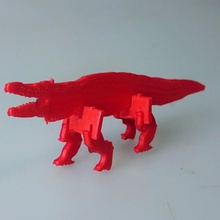 puzzled crocodile card toys & games toy 3d print model - Mito3D