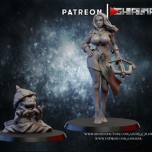 witch hunter pin 2 tabletop dragons dungeons fantasy miniatures model play sexy dnd tits w40k busty w40 oman 3d print model - Mito3D