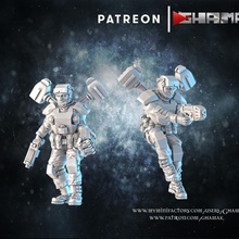 paracaidista oficiales Tienda 40k Guardia miniaturas sci fi soldado guerra martillo imperial juego equipo astra Imperial militorum elisyan 3d print model - Mito3D