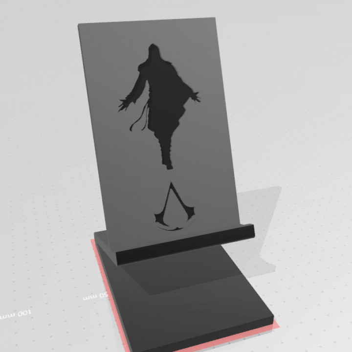 assassins creed phone stand gadgets & electronics gadget 3D print model - Mito3D