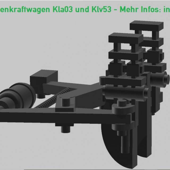 1 43 bremsanlage rottenkraftwagen kla03 und klv53 eisenbahn kla 03 klv 53 bundesbahn rottenwagen train modellbahnmodelleisenbahn 3D print model - Mito3D