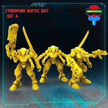 cyberpunk battle suit set tabletop droid ghost robot shell weapon mecha military battlesuit protoss cybernetics cyberpunk2077 cyberpunkred armsuit msdf type303 appleseed 3d print model - Mito3D