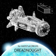 dreadnought ghost creuss twilight imperium 4 tabletop spaceship spacecraft board games stellar ti4 imperuim 3d print model - Mito3D
