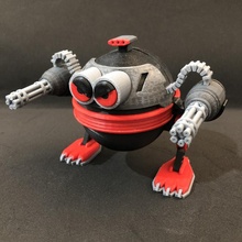 Arnold qt 205 giftbot bd az juguetes juegos dormitorio lindo droide armas oficina robot robots kawaii rudo regalos droides ed 209 monería regalar arnie miniguns 3d print model - Mito3D