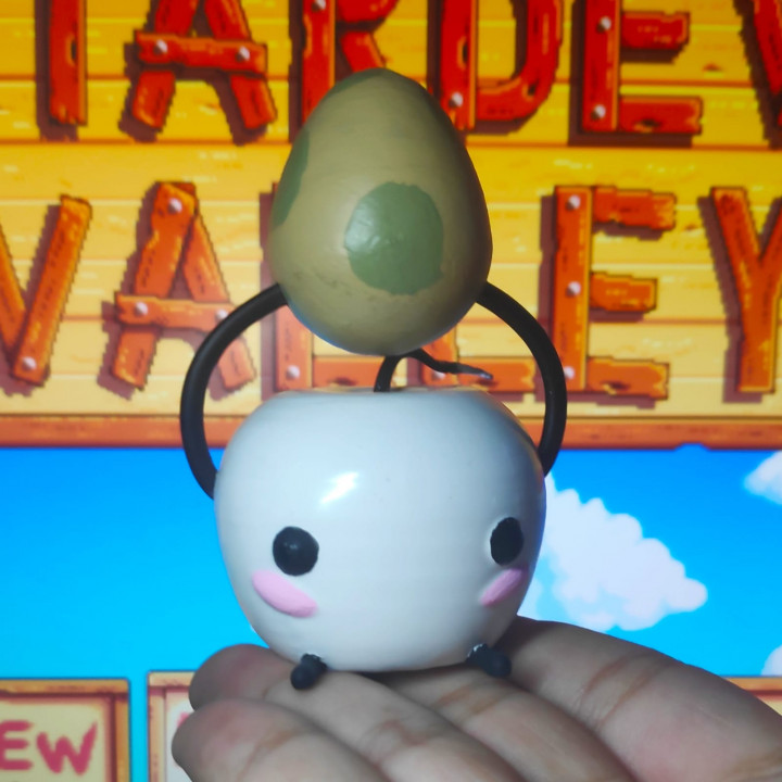 stardew Valle junimo manzana lindo huevo juego vídeo espíritu 3D print model - Mito3D