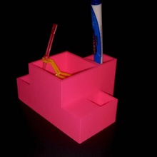block themed stationary holder & garden 3d print model - Mito3D