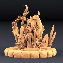 raktaa sang prêtresse sacrificatoire fosse amazones kickstarter table dragons donjons femelle mini miniatures miniature minis amazone dnd nécromancien chaman personnage artisan 3d print model - Mito3D