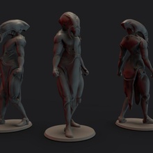 dg Bucht Außerirdischer Zahl Monster Charakter Miniatur scifi Humanoid oc Funktion 3d print model - Mito3D