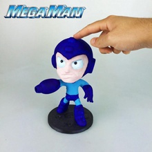 megaman bobblehead fan art funny gaming hero retro spring canon mega retrogaming capcom 3d print model - Mito3D